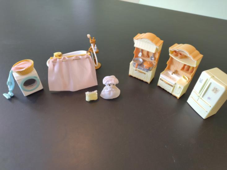 Sylvanian families badkamer en keuken