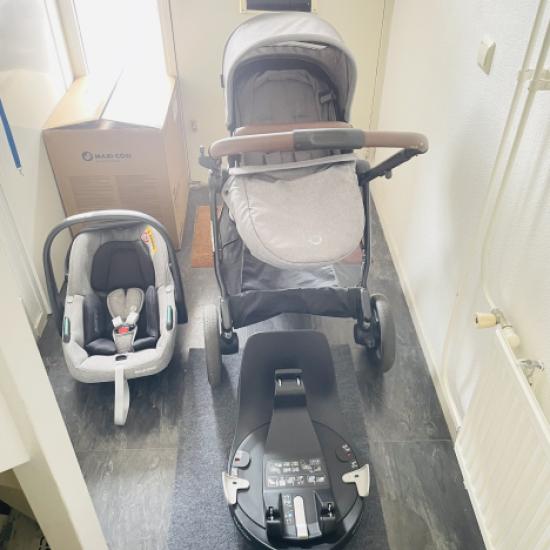 Maxi cosi stroller , baby car seat & isofix 360.