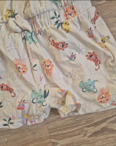Jumpsuit Playsuit Boxpak Dieren Beige Maat 86