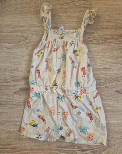 Jumpsuit Playsuit Boxpak Dieren Beige Maat 86