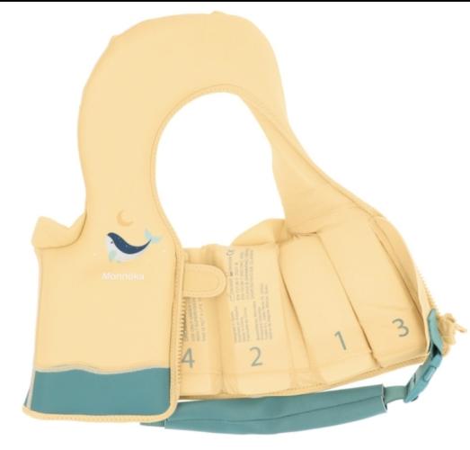 Zwemvest 1-2 jaar Geel Groen Walvis 11-15 kg