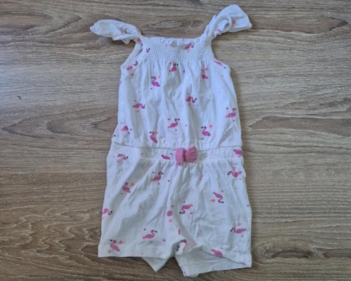 Boxpak Jumpsuit Flamingo Wit Roze Maat 74
