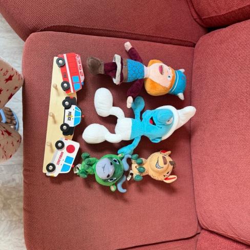 Knuffels en kinderkapstok
