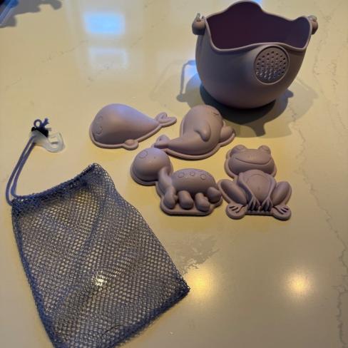 Scrunchie strandset lila