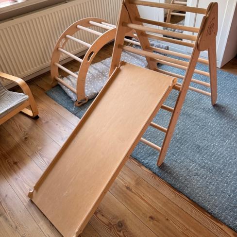 Pikler Driehoek met Klimwand/Glijbaan en Klimboog
