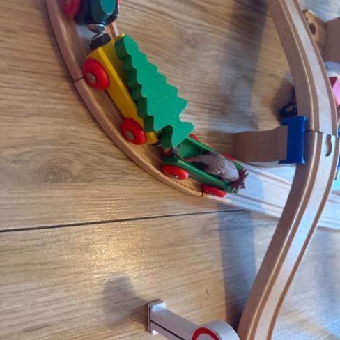 Houten treinbaan set