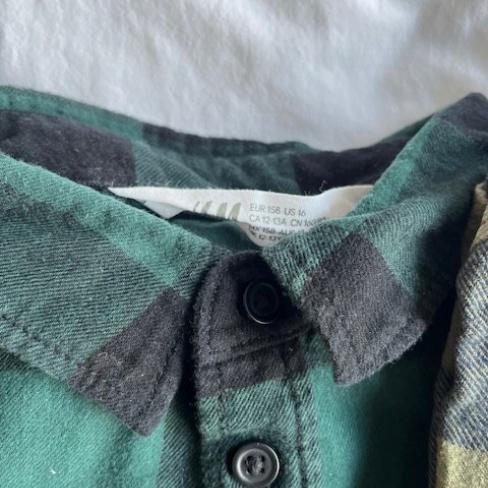 3 flanel overhemden / blouse 152 en 158 Zara/HM