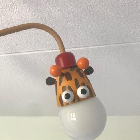 Plafondlamp met dieren voor kinderkamer