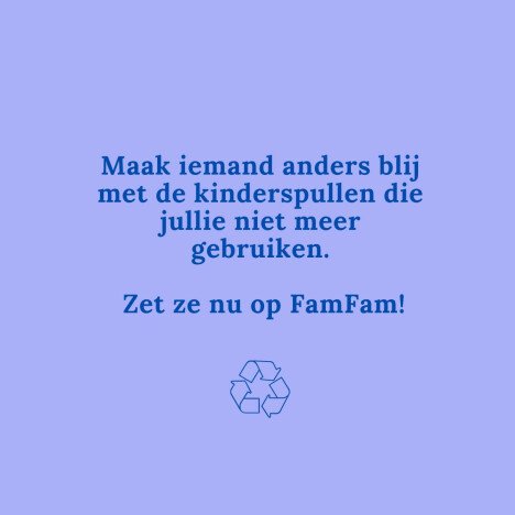 Geef een tweede leven aan je kinderspullen