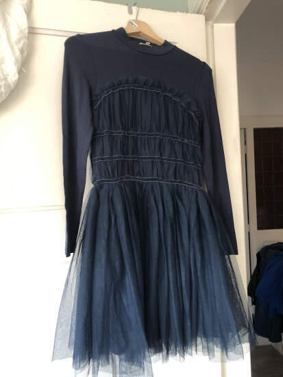 Donkerblauwe jurk Pomp de Lux
