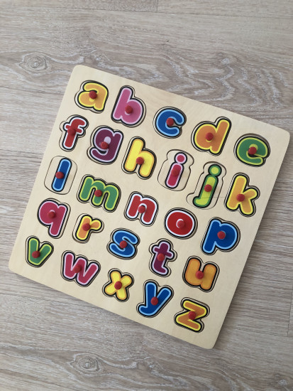 Houten puzzel alfabet